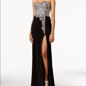 SOLD❌❌❌Crystal black prom dress